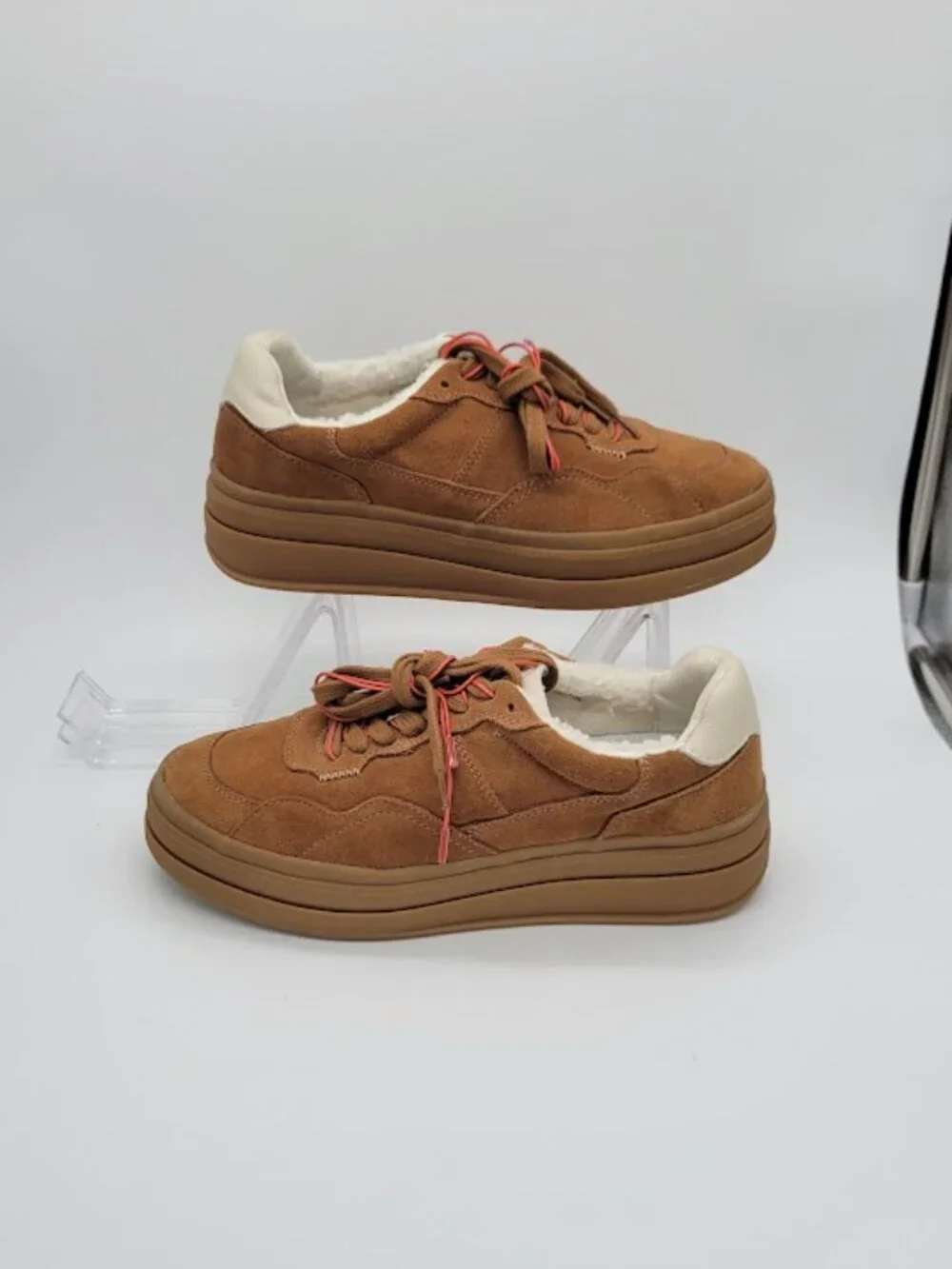 DOLCE VITA Naomy H2O Women’s Size 8.5 Brown Suede Faux Fur Waterproof Sneakers